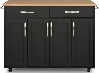 Ella Black Kitchen Cart