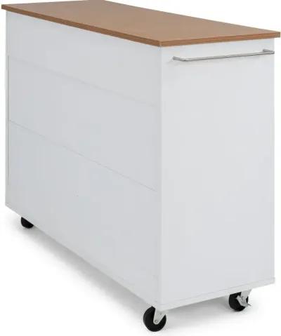 Ella White Kitchen Cart