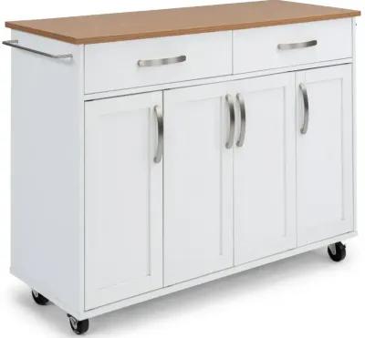 Ella White Kitchen Cart