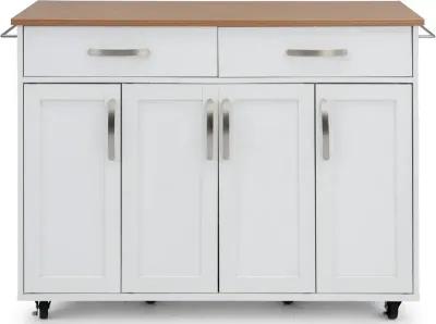 Ella White Kitchen Cart