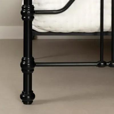 Balka Black Queen Metal Platform Bed - South Shore