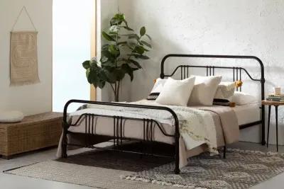 Balka Black Queen Metal Platform Bed - South Shore