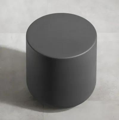 Dalya Dark Gray Round Outdoor Side Table - South Shore