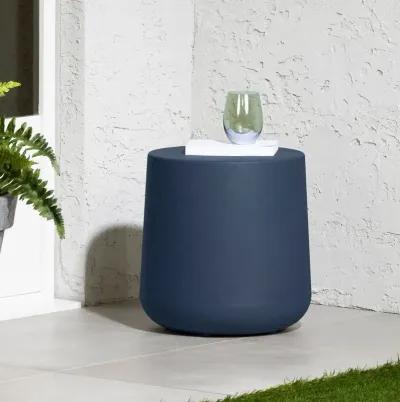 Dalya Blue Round Outdoor Side Table - South Shore