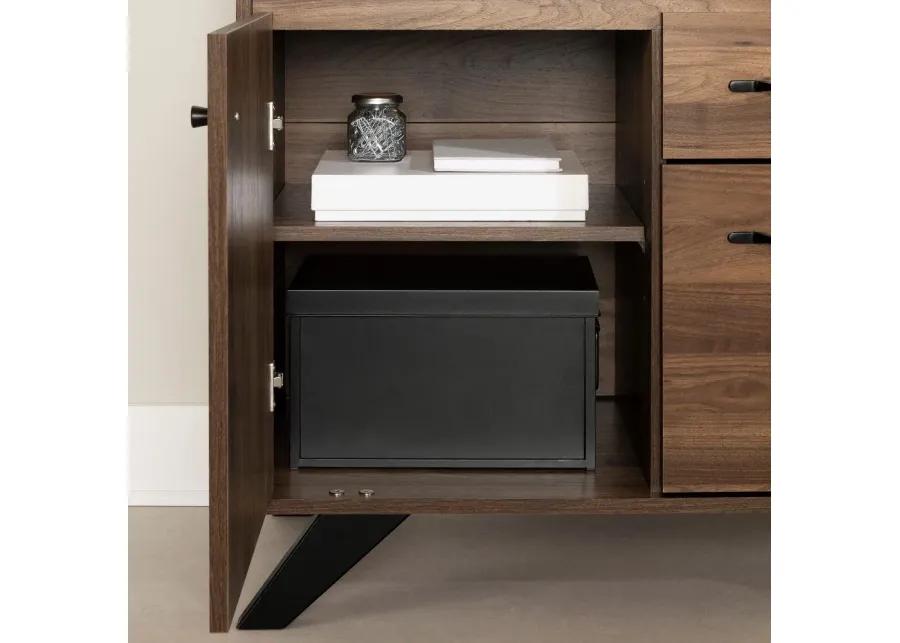 Flam Dark Brown Multi-Function Secretary Desk