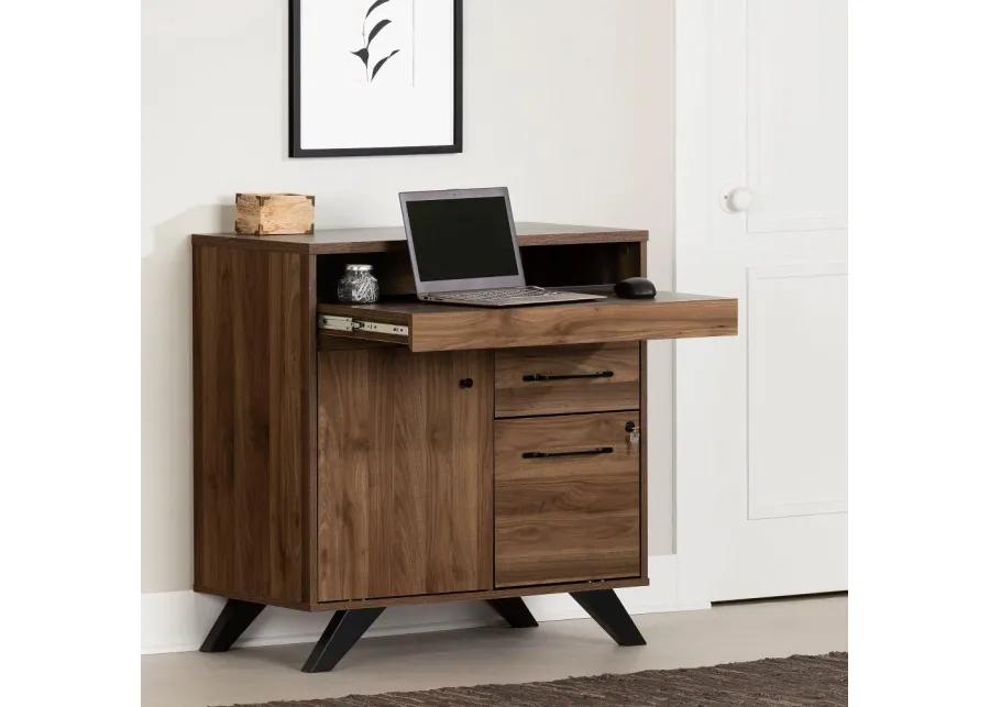 Flam Dark Brown Multi-Function Secretary Desk