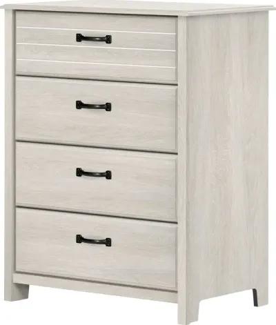 Ulysses Gray Oak 4-Drawer Chest - South Shore