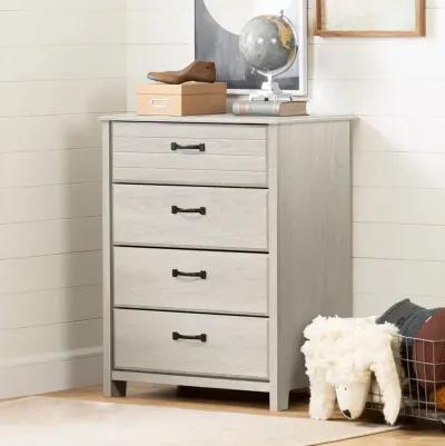 Ulysses Gray Oak 4-Drawer Chest - South Shore