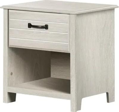 Ulysses Gray Oak 1-Drawer Nightstand - South Shore