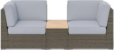 Boca Raton Gray Outdoor 3 Piece Set with Storage Table