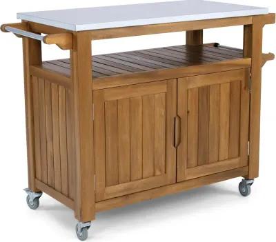 Maho Brown Outdoor Cart with Double Doors