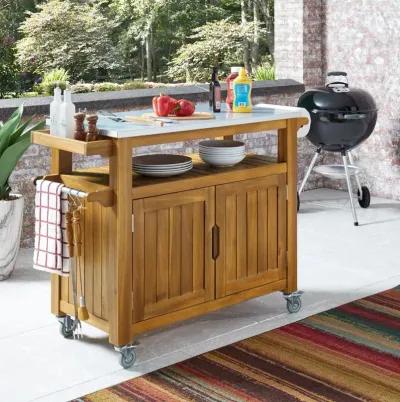 Maho Brown Outdoor Cart with Double Doors