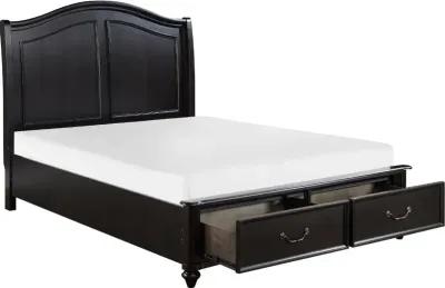 Herman Charcoal Brown King Storage Bed