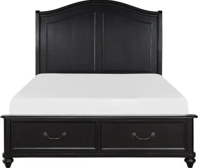 Herman Charcoal Brown King Storage Bed