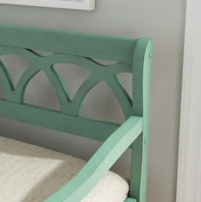 Winslett Teal Storage Bench