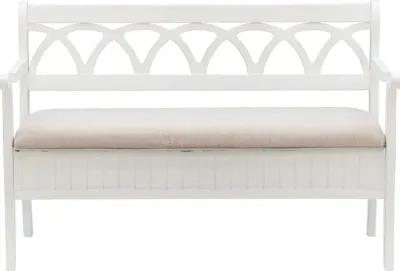 Winslett White Storage Bench