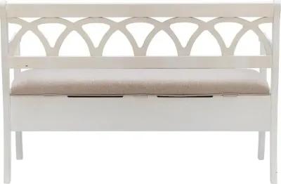 Winslett White Storage Bench