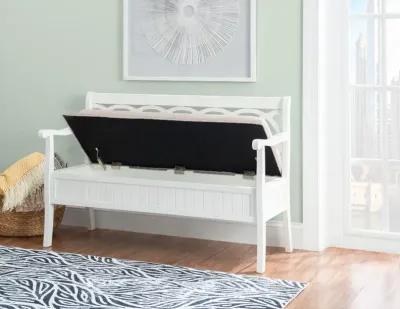 Winslett White Storage Bench