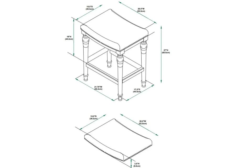 Lockhart Blue Counter Height Stool