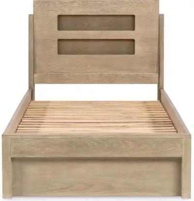 District Weathered Oak Twin Bed with Lights