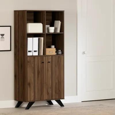 Helsy Walnut Brown Office Cabinet - South Shore