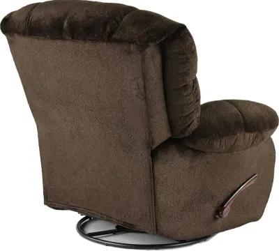 Daly Chocolate Brown Swivel Glider Recliner