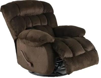 Daly Chocolate Brown Swivel Glider Recliner