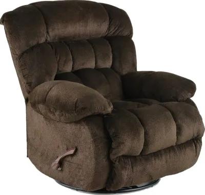 Daly Chocolate Brown Swivel Glider Recliner