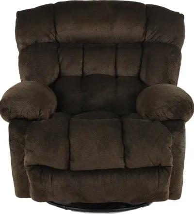 Daly Chocolate Brown Swivel Glider Recliner