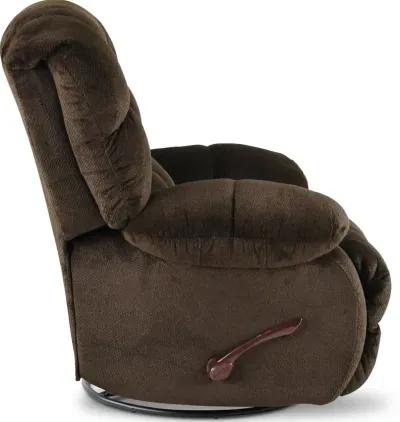 Daly Chocolate Brown Swivel Glider Recliner