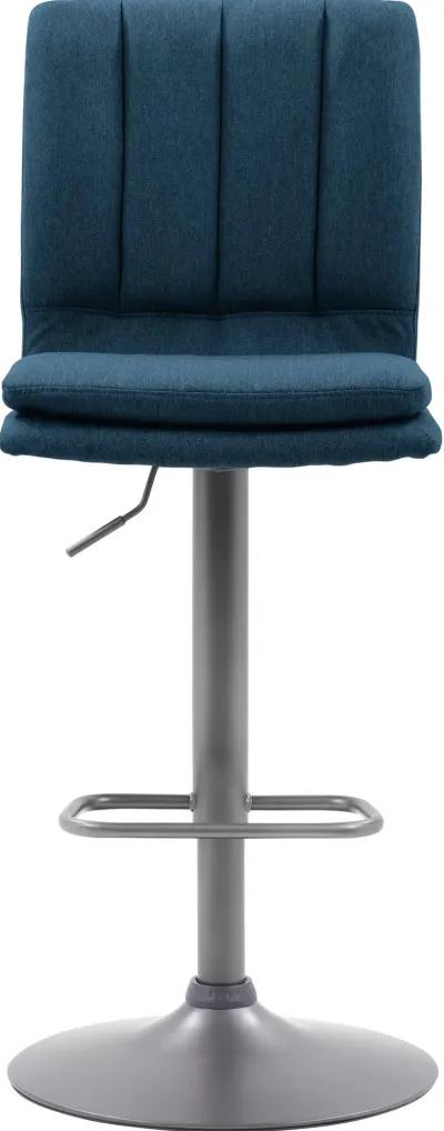 Palmer Blue Tufted High Back Adjustable Barstool, Set of 2