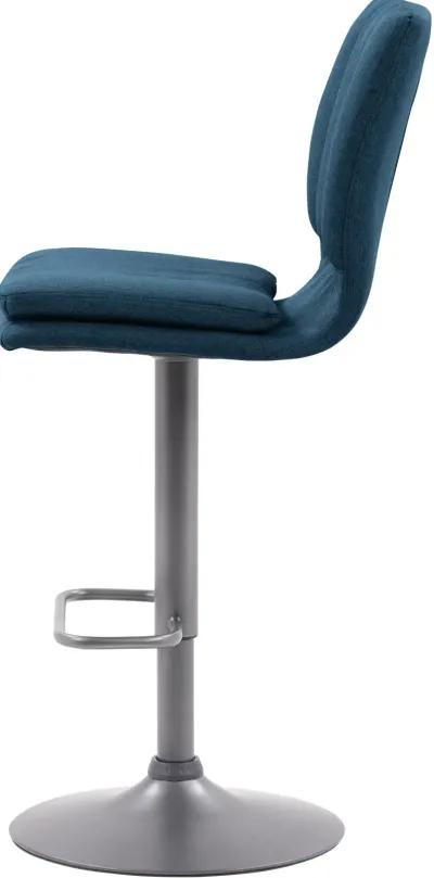 Palmer Blue Tufted High Back Adjustable Barstool, Set of 2