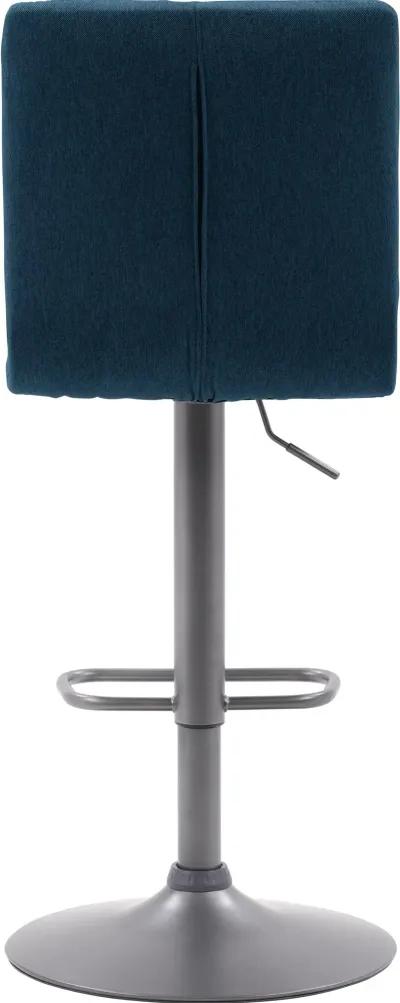 Palmer Blue Tufted High Back Adjustable Barstool, Set of 2