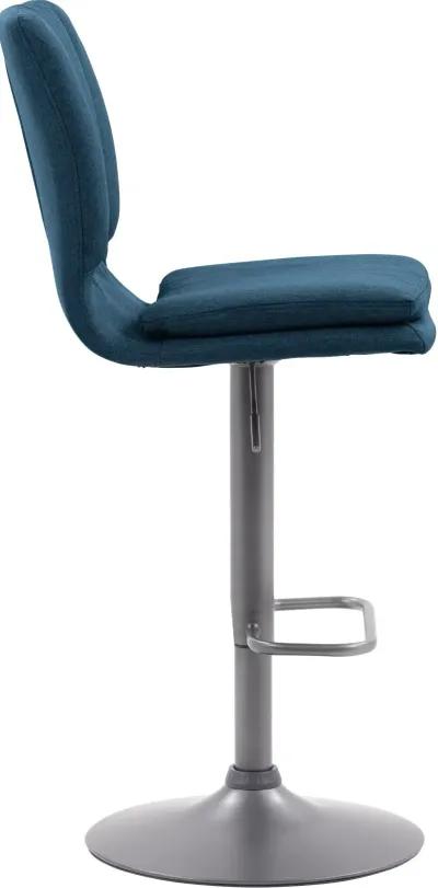 Palmer Blue Tufted High Back Adjustable Barstool, Set of 2