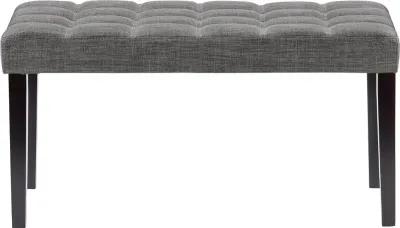 California Dark Gray Tufted Bench