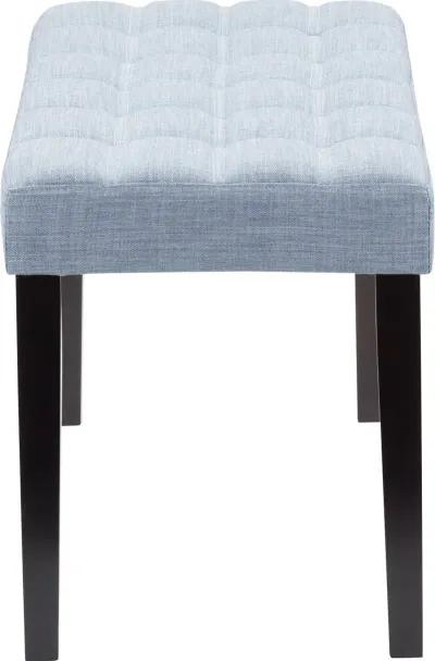 California Light Blue Tufted Bench