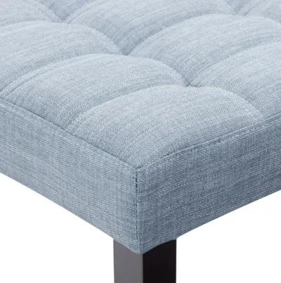 California Light Blue Tufted Bench