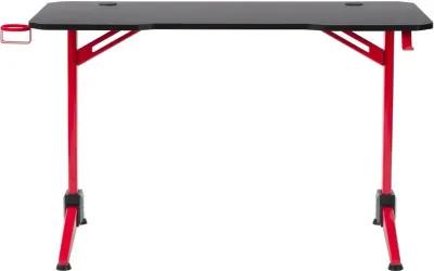 Conqueror Black and Red Gaming Desk with LED Lights