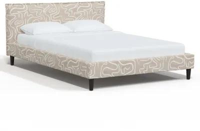 Maeve Beige Abstract Print Twin Platform Bed - Skyline Furniture