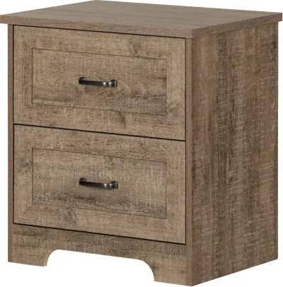 Prairie Brown 2-Drawer Nightstand - South Shore