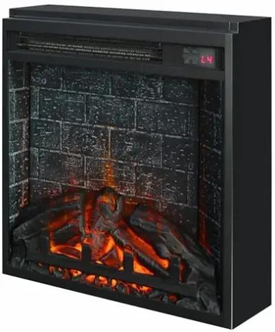 Altra Flame Black 18 inch Electric Glass Front Fireplace Insert...