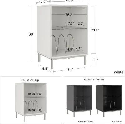 Lumina White Turntable Stand