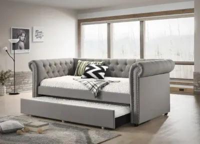 Ellie Dove Gray Twin Daybed with Trundle