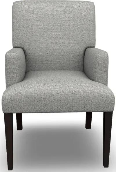 Parsons Gray Upholstered Dining Arm Chair