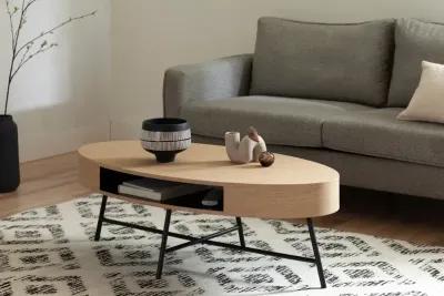 Mezzy Pale Oak Coffee Table - South Shore