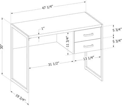 Mezzy Dark Brown Computer Desk - South Shore