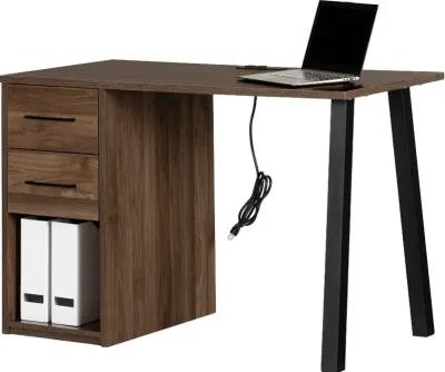 Zolten Natural Walnut Writing Desk - South Shore