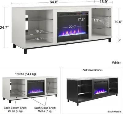 Westchester Black Fireplace TV Stand