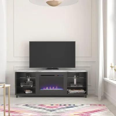 Westchester Black Fireplace TV Stand