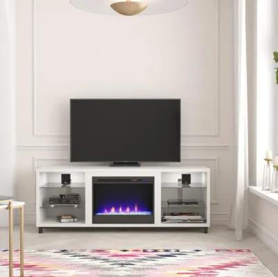 Westchester White Fireplace TV Stand